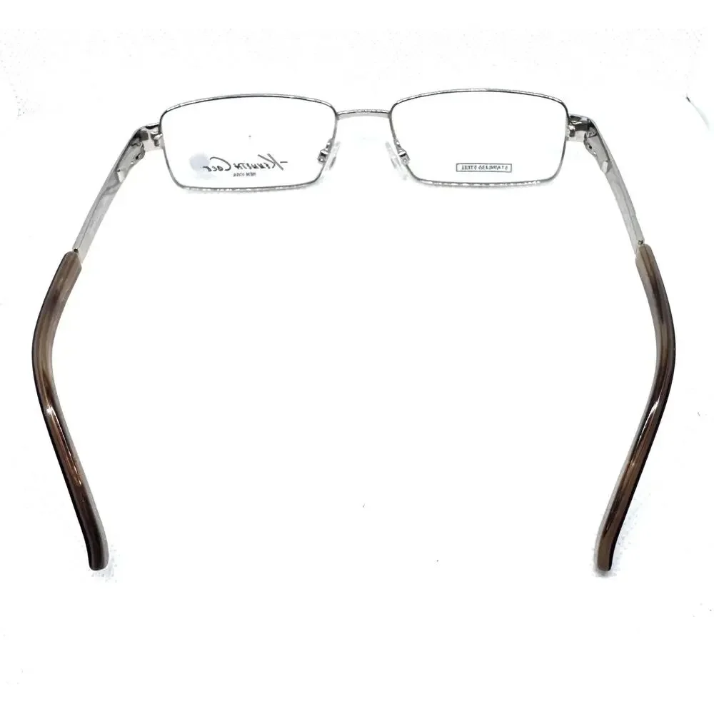 KENNETH COLE KC162 BROWN SILVER EYEGLASSES FRAMES 52-16-135 AUTHENTIC